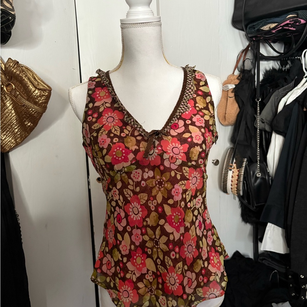Sigrid Olsen Floral Tank Top
